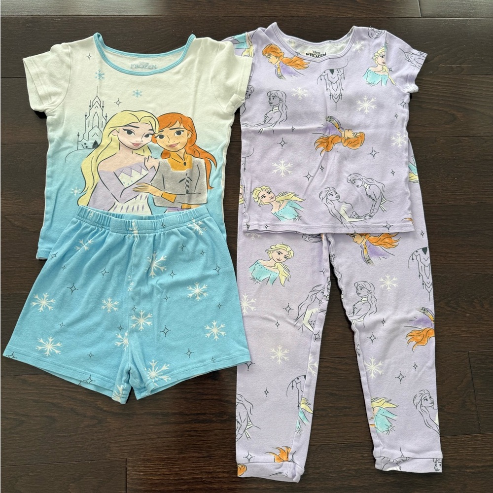 Girls Disney Frozen 2 Elsa And Anna 4 Pc Pajama Set Size 8